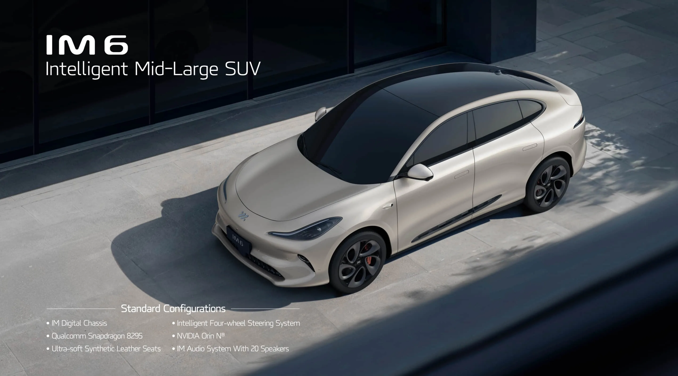 IM6 intelligent mid-large SUV, front three-quarter view