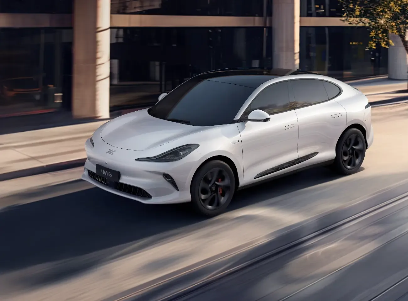 IM6 electric SUV on a city street